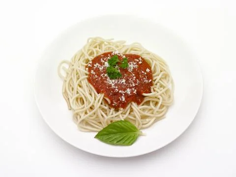 Spaghetti plate Stock Photos