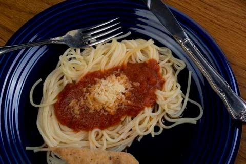 Spaghetti on plate Fotos Stock