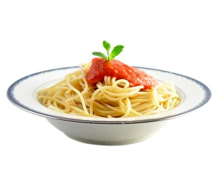 Spaghetti with sauce Stock Photos