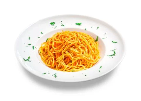 Spaghetti with sauce Stock Photos