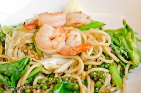 Spaghetti seafood Фото
