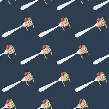 Spaghetti seamless pattern Stock Illustration