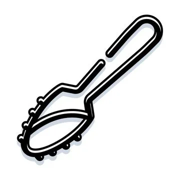 Spaghetti server vector line art icon design Stock Illustration