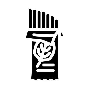 Spaghetti spinach glyph icon vector illustration Stock Illustration