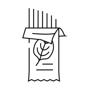 Spaghetti spinach line icon vector illustration Stock Illustration