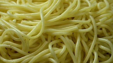 Spaghetti spinning closeup on a plate Stock Footage 123402581