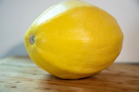 Spaghetti Squash on a cutting board Stock Photos