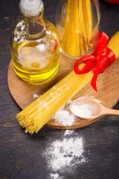 Spaghetti in studio Foto stock