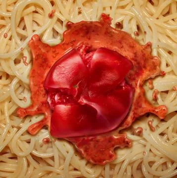 Spaghetti Tomato Stock Illustration
