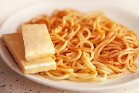 Spaghetti in tomato sauce Stock Photos
