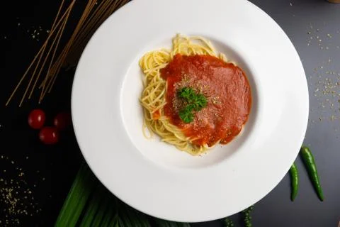 Spaghetti Tomato Sauce Stock Photos