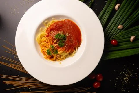 Spaghetti Tomato Sauce Stock Photos