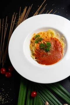 Spaghetti Tomato Sauce Stock Photos