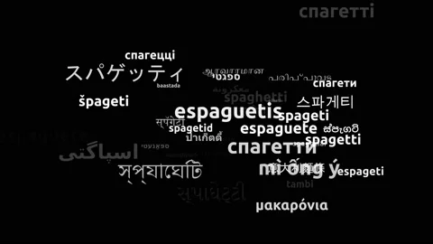 Spaghetti Translated in 44 Worldwide Languages Endless Looping 3d Zooming Wor Stockbeeldmateriaal 145213511