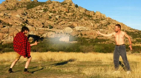Spaghetti-Western shootout Video stock 415553
