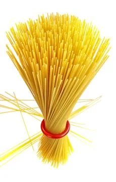 Spaghetti on white background Stock Photos