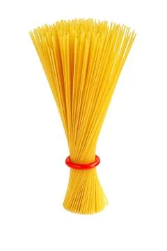 Spaghetti on white background Stock Photos