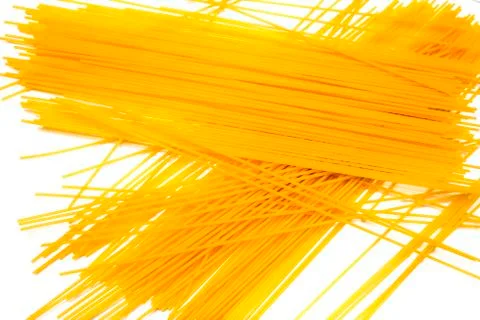Spaghetti on white background 库存照片