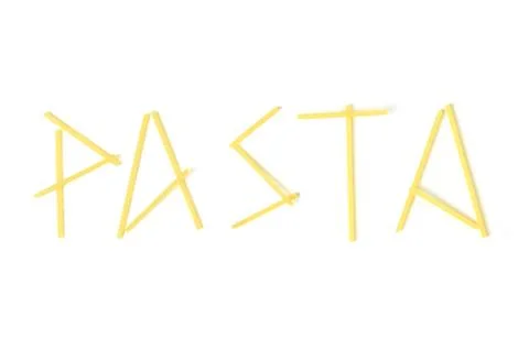 Spaghetti word Stock Photos