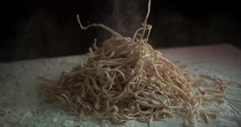 Spaguetti on flour 2 Stock Footage 131858821