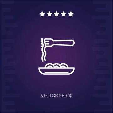 Spaguetti vector icon Stock Illustration