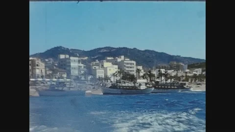 Spain 1965, Lloret de mar beach in 60's 3 Stock Footage 161120162
