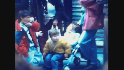 Spain 1971, Twins in the stroller Stock Footage 166944459