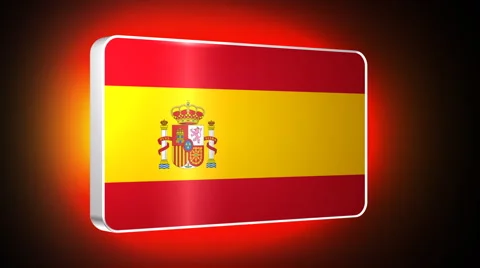 Spain 3d flag Stock Footage 959490