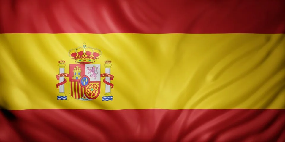 Spain 3d flag Illustrazione stock