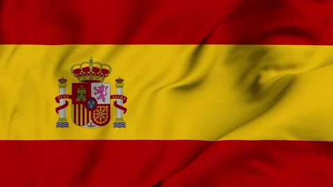 Spain 4K waving flag in loop Stock Footage 139565558