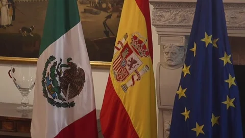 Spain and Mexico strengthen technological alliance toward a digital "third way", Video stock 344696161