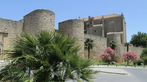Spain Andalucia Ronda Almocabar gate Stock Footage
