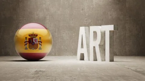 Spain. Art  Concept Stock Illustration