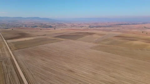 Spain backward movement drought dry agriculture landscape Stock-Footage 233284569