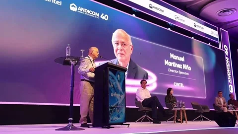Spain calls for training artificial intelligence in Spanish at Colombia forum, C Stock Footage 316254428