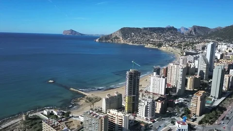 Spain calpe drone Stock Footage 89700111
