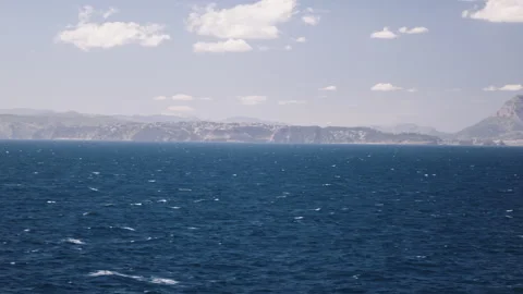Spain coast view from ship Stock Footage 240314478
