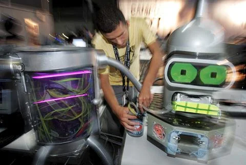 Spain Computers Campus Party - Jul 2005 Stock Photos