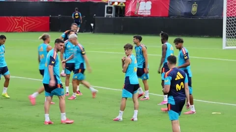 Spain continues preparations for its next World Cup match in Chattanooga, CHATTA Video stock 337639285