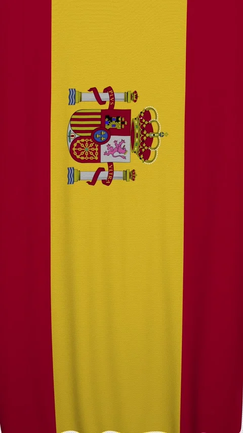 SPAIN Curtain Flag Animation Transition Stock-Footage 336215853