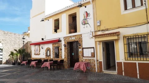 Spain cute street Stock Footage 89700118