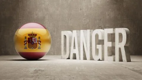 Spain. Danger  Concept Stock Illustration