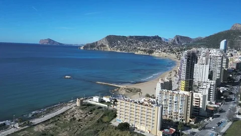 Spain drone calpe Vídeos de archivo 89700114