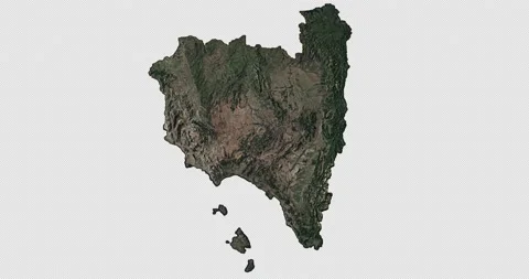 Spain east to west map with 3d relief 4K satellite ground top height Video stock 219853055
