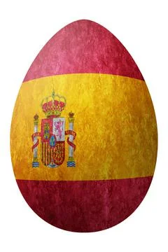 Spain Easter Egg, National flag egg Stock Illustration