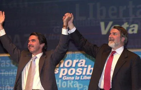 Spain-elections/aznar - Mayor Oreja - May 2001 Stock Photos