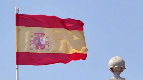 Spain Espana Flag Stock Footage 55041998
