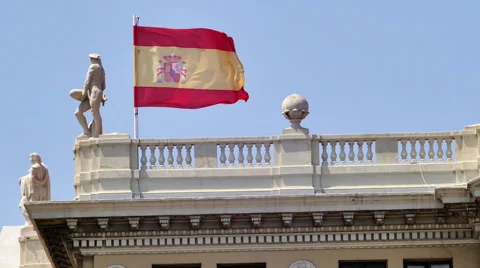 Spain Espana Flag Stock Footage 55042088