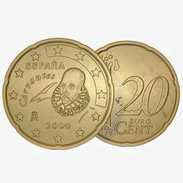 Spain Euro Coin 20 Cent 3D Model 3D 90650880