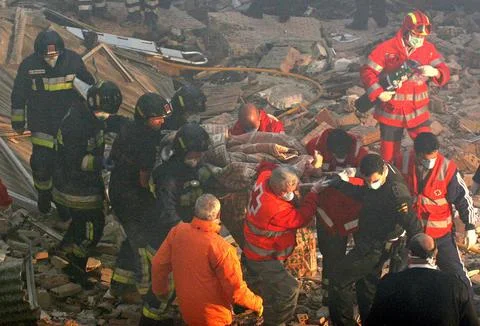 Spain Explosion Building Collapse - May 2007 Fotos de archivo